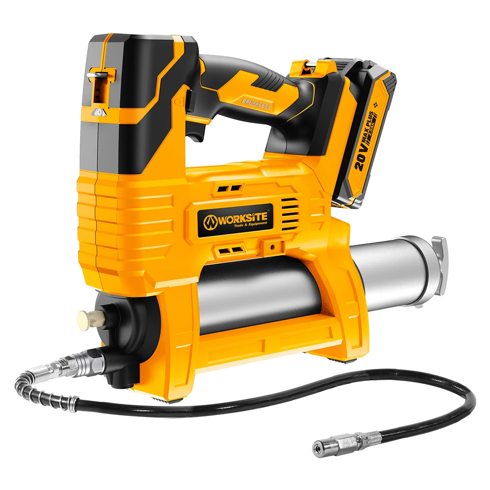 WORKSITE 20V Lithium Battery Electric 10000 PSI Grease Pump High-pressure Excavator Grease Gun electric Cordless Grease Gun