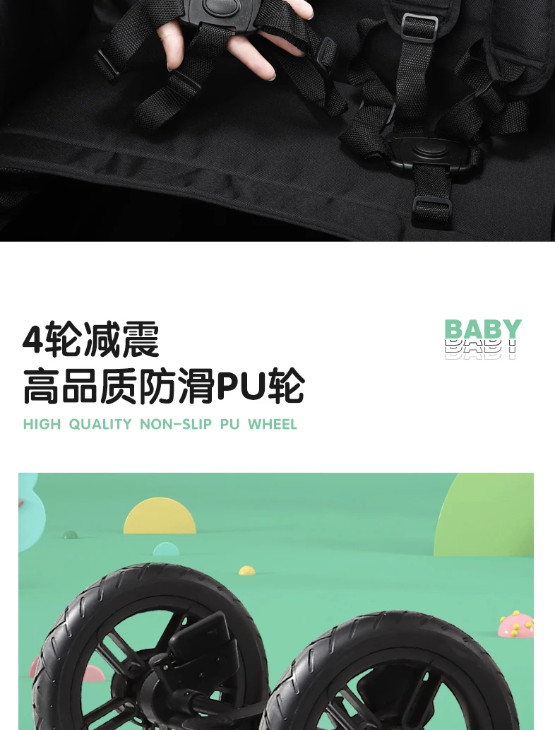 4 Seats trolleys carts foldable kids stroller wagon bicycle/portable folding cheap baby wagon stroller for sale 7