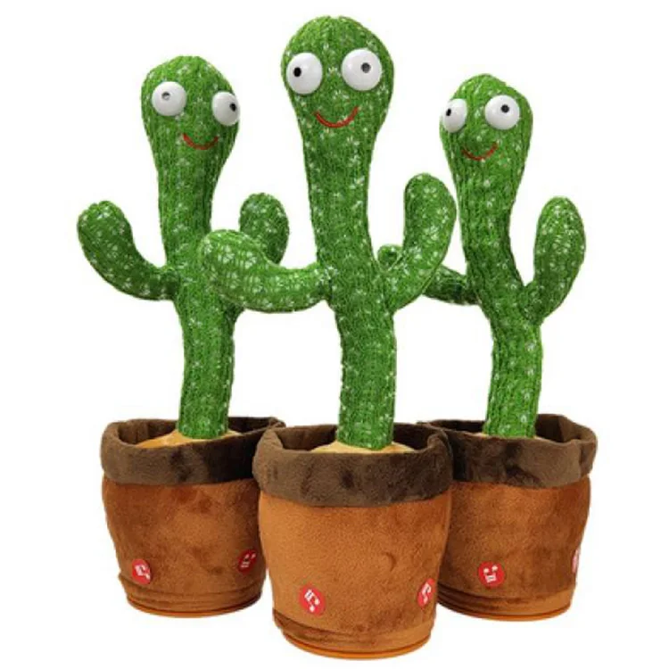 Dancing Cactus Singing Dancing Saxophone Plush Doll Stuffed Toy Christmas Gifts For Children