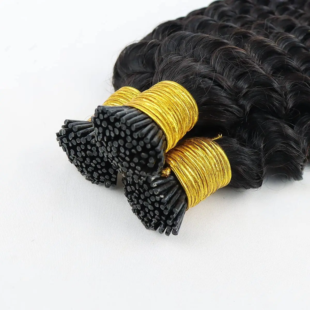 Wholesale High Quality Deep Wave Virgin Hair Weave Bundles Pre Bonded Microlinks Keratin Capsule I Tip Human Hair Extensions