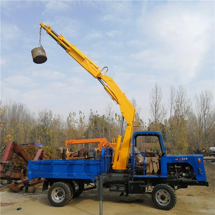 Small portable folding arm pickup truck lifting 1 tons hydraulic truck lifting is suitable for pickup trucks