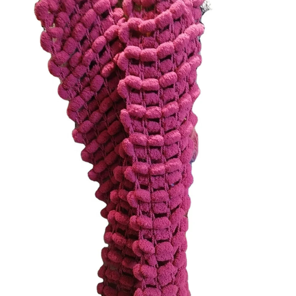 Европейский и американский зимний модный вязаный шарф ручной работы из пряжи шерстяная шаль