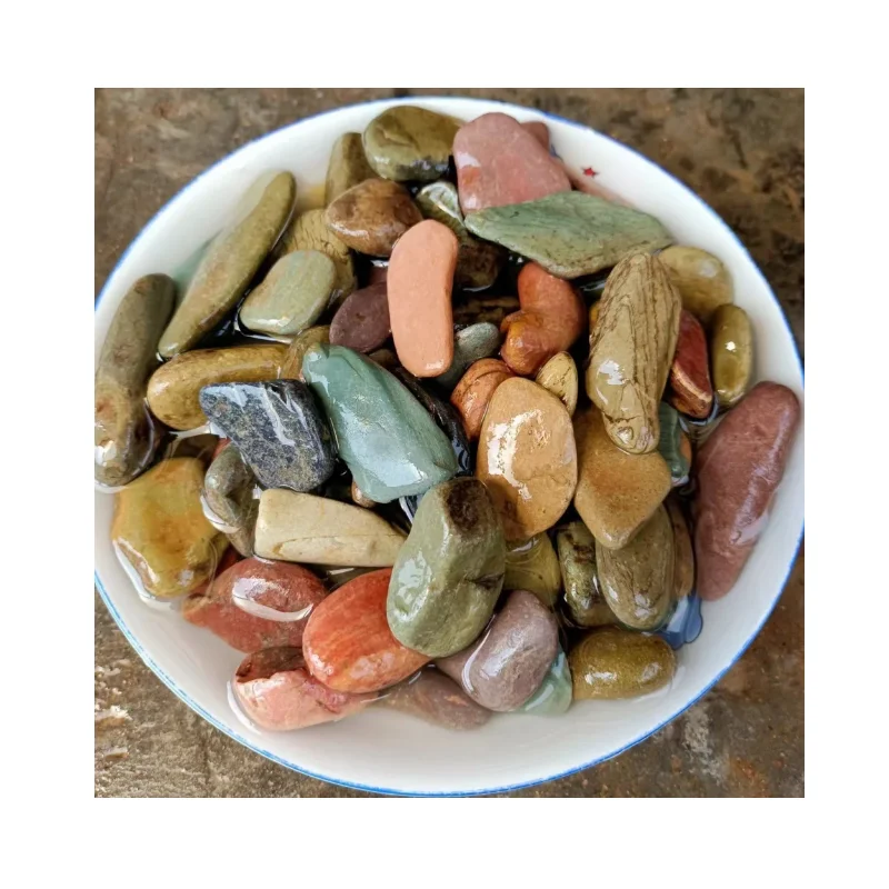 Factory price color pebble stone natural gravel paving stones wash river granite paving crushed stone for sale
