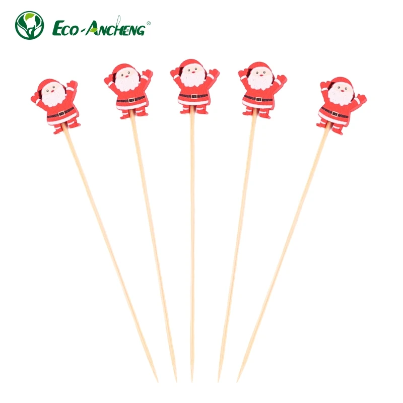 Christmas Tree Cocktail Picks Xmas Tree Fruit Food Appetizer Drink Toothpicks Decorative Skewers Party Picks