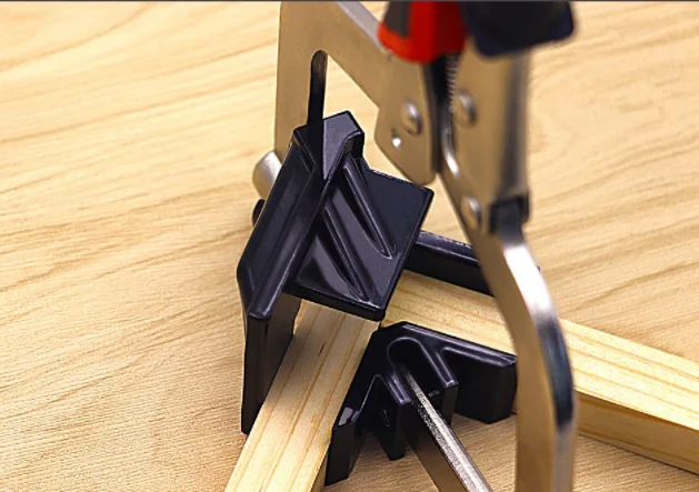 Multi-Function Steel Face Right Angle Clamp With Larger Flat Swivel Pads For Woodworking Vises Grip Locking Plier