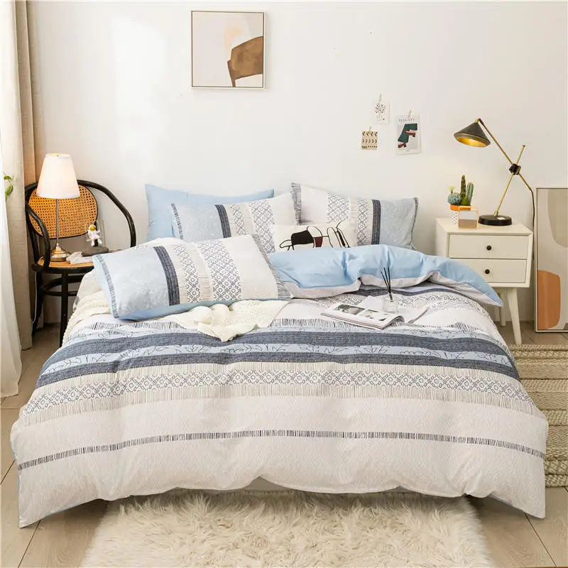 Single Queen King Size Solid Color Comforter Bedding Set Quilt Cover Set With Bed Linens
