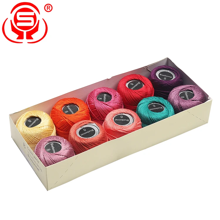 
Crochet Thread Cotton Yarn Threads Balls Rainbow Colors Staple Cotton Crochet Thread Set Balls 