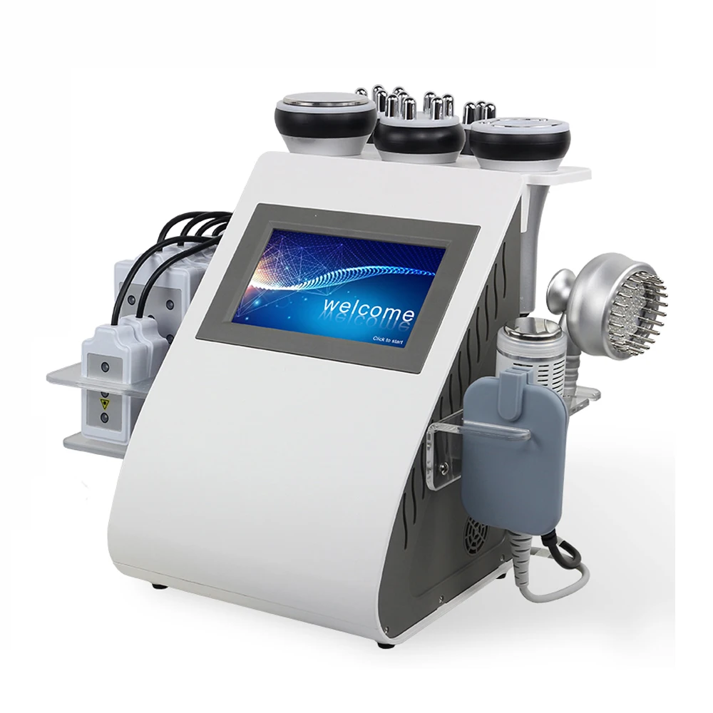 S SHAPE Ultrasound RF Face EMS Skin Cool Vacuum Pump Suction Cup Multi-function Slim Beauty Machine