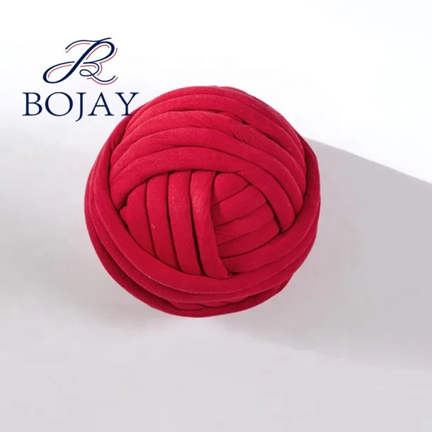 100% Cotton Machine Washable Roving Poly Fiber Filled Tube Braid Hand Knitting  Yarn Tube Braid Yarn