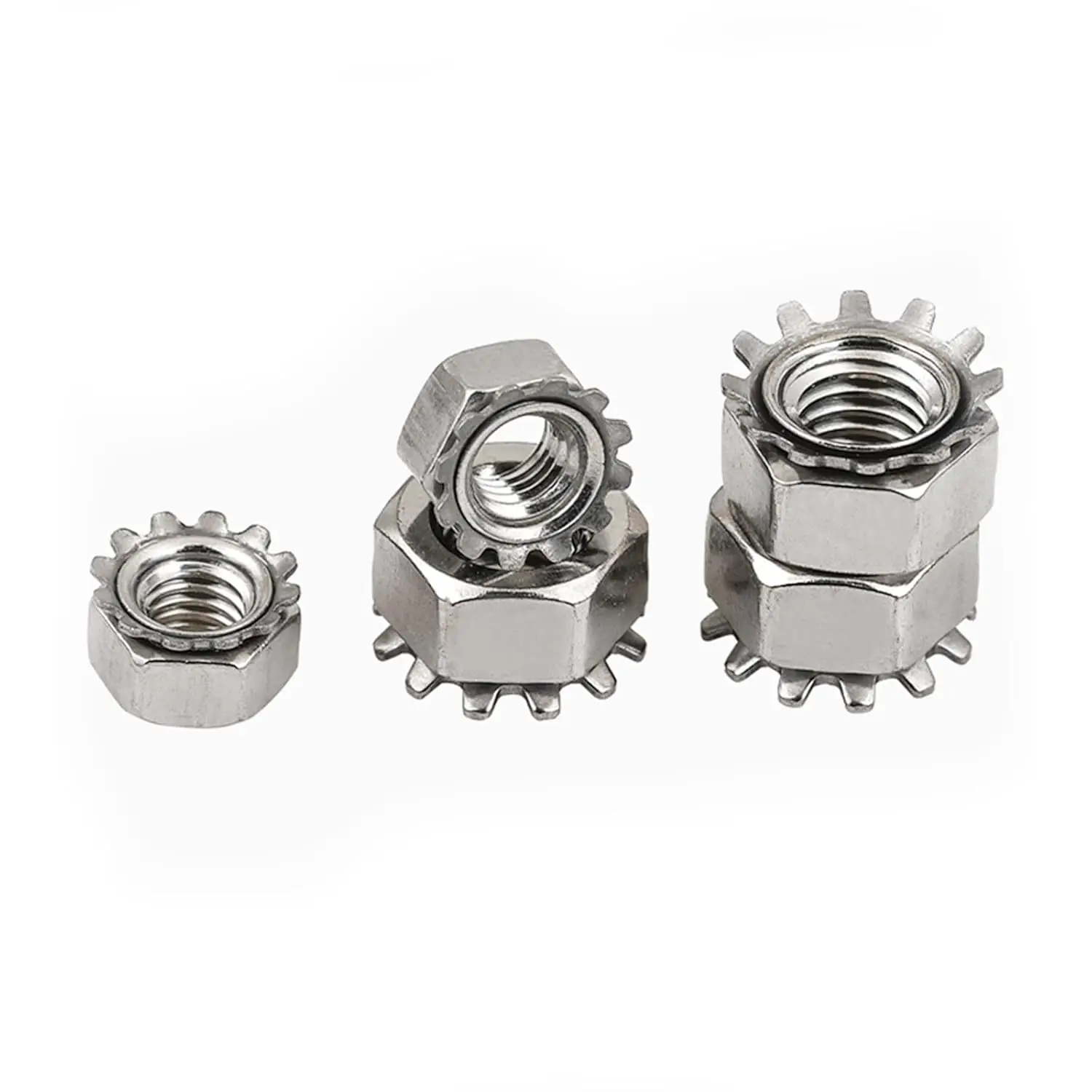 Unique Features M6 M8 Stainless Steel High Quality K Nuts 304 316 Steel Hex Lock K Nut With Free Spinning Washer