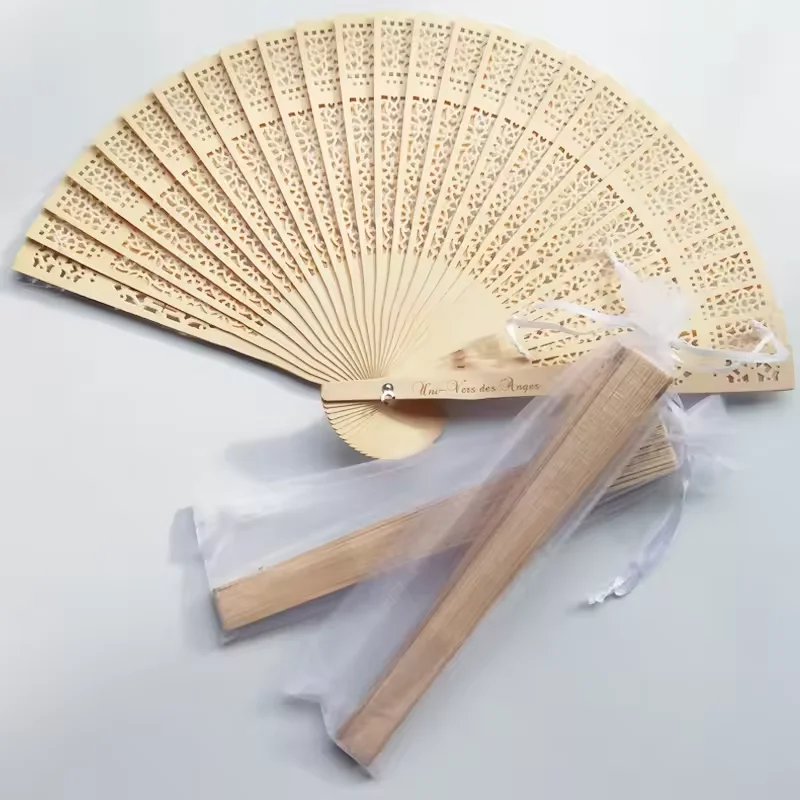Factory Price Wooden Custom Fold Silk Print Wed Fan Hand
