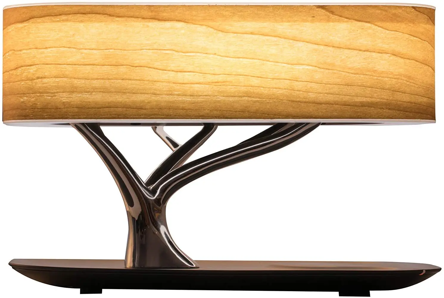 2023 Latest Gadget Tree of Light Wooden Desk Lamp New Technology 10W Fast Wireless Charger with BT Speaker Table Lamp