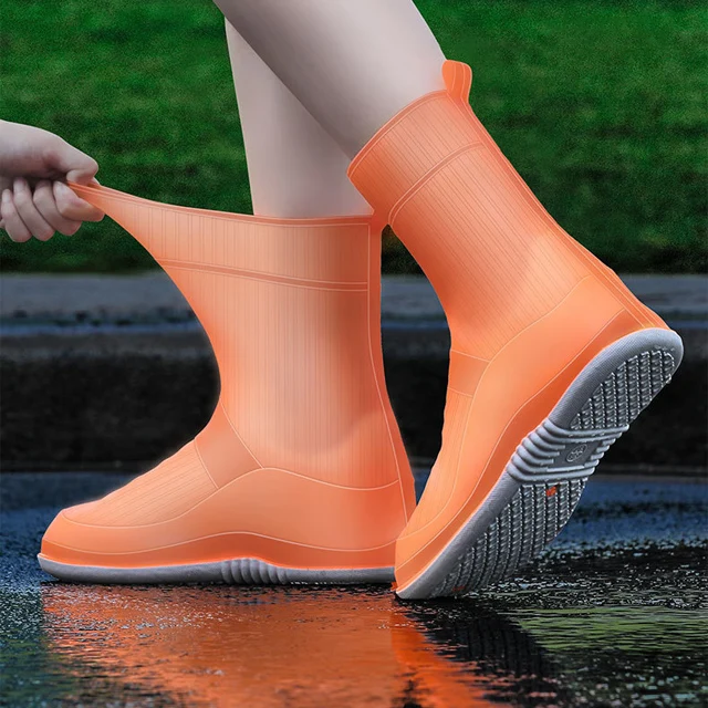 Waterproof Rain Boots For Adult Men And Women Kids Silicone Rain Shoes Protector rain shoe