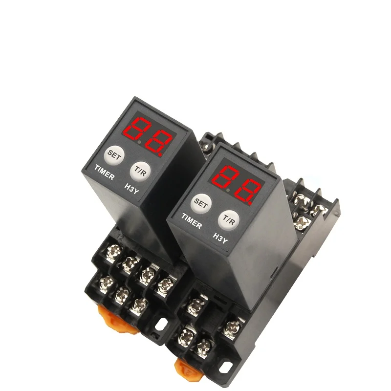 Ac 220v Ac110v Dc24v Metal Aluminum Plastic Trigger Time Delay Relay H3Y-2 12v
