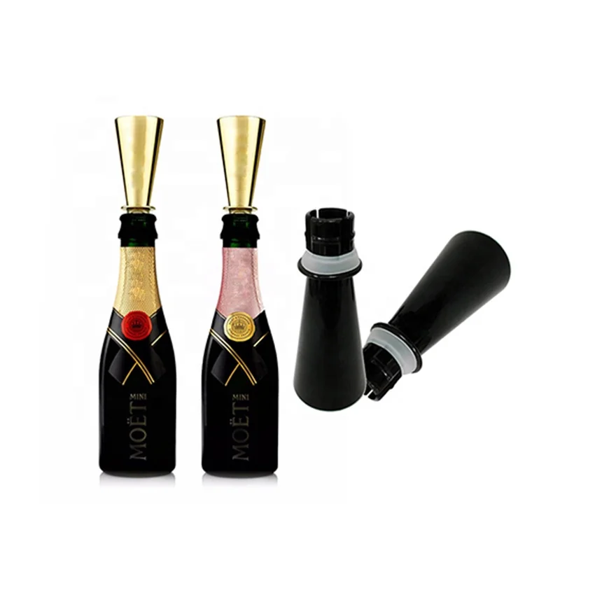 Custom Mini Champagne Sippers Wine Sipper Plastic Bottle Pourer