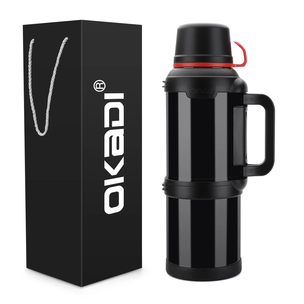 Popular 3600ml & 4000ml Double Wall Travel Pot Stainless Steel Vacuum Insulated Thermos Flask for Water Thermal Feature