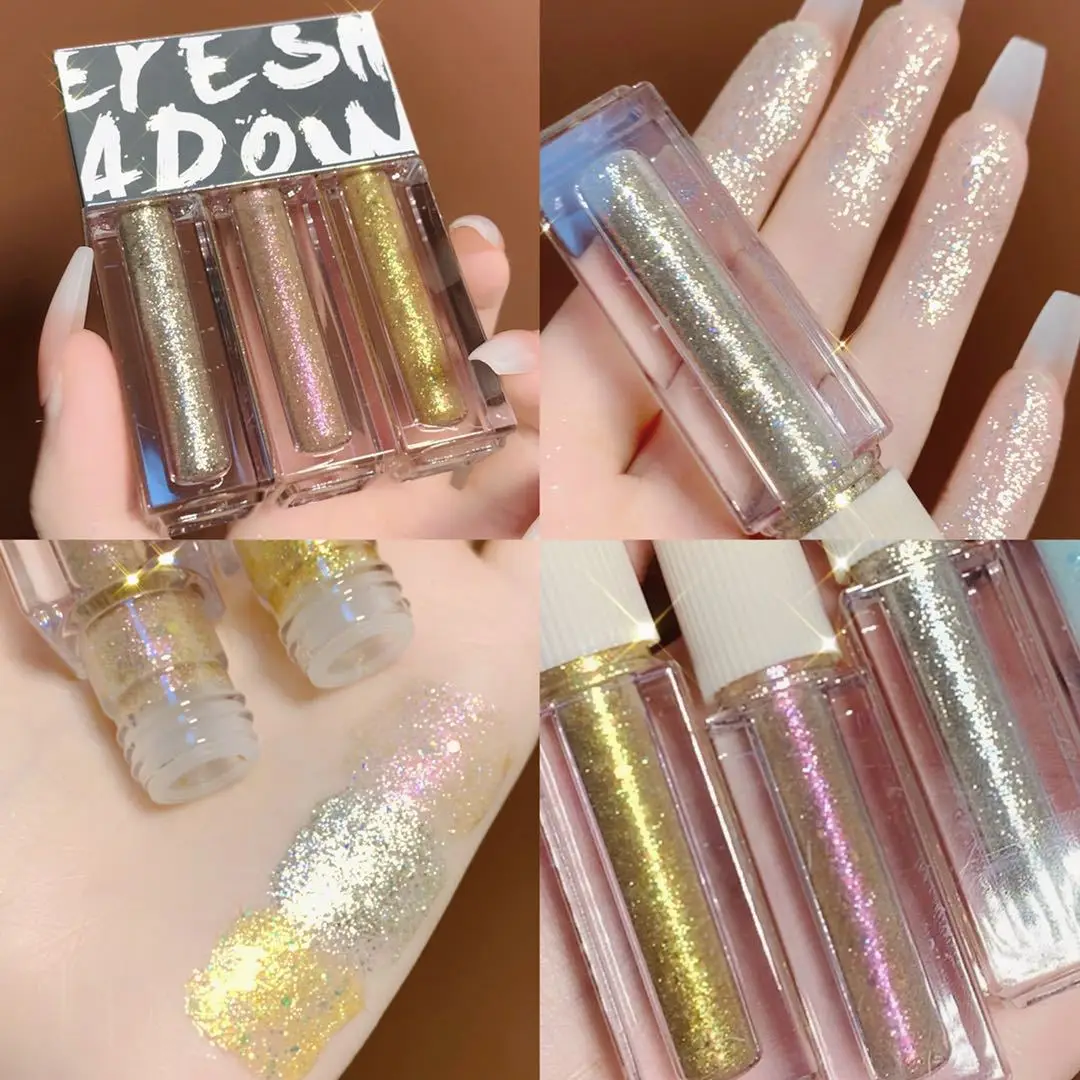 ODM/OEM High Pigmented Makeup Metallic Shimmer Liquid Glitter Eyeshadow Mixing Liquid Private Label Shiny Liquid Eyeshadow