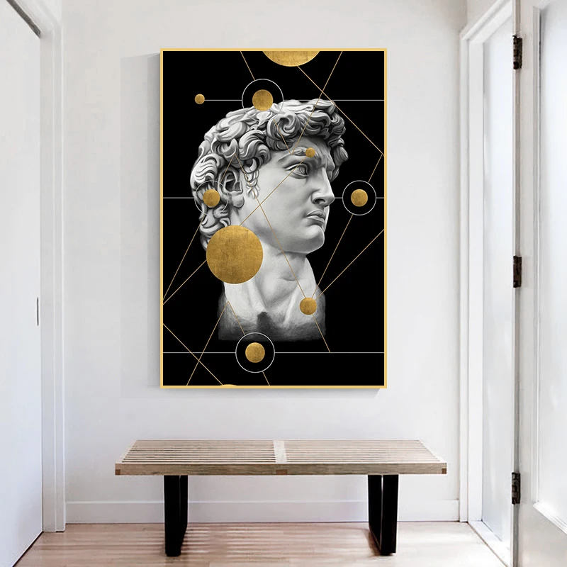Home Decor Canvas The David of Michelangelo Printed Statue Poster Painting Modern Wall Art HD Pictures for Living Room Modular