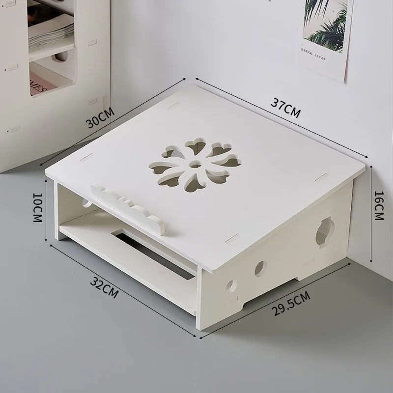 Office and Dormitory Desktop Organizer with Computer Monitor Raise Shelf Storage Box Desk Mat