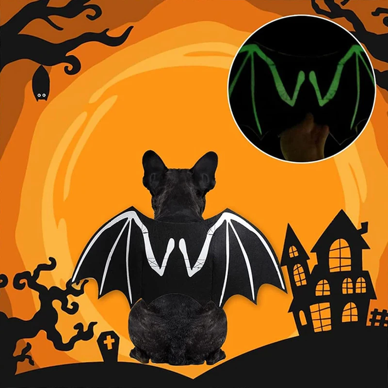 Spooktacular Creations Halloween Bat Wings Cat Pet Costume for Cosplay Party Decoration