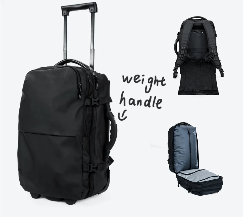 Luxury TSA Lock Anti-theft Laptop Trolley Backpack Weight Handle USB Air Vacuum Compression Travel Bag