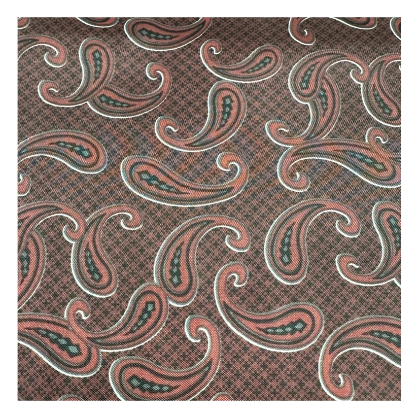 2023 NEW Paisley pattern  tafta  Line Printed 100% Polyester Taffeta Fabric from China