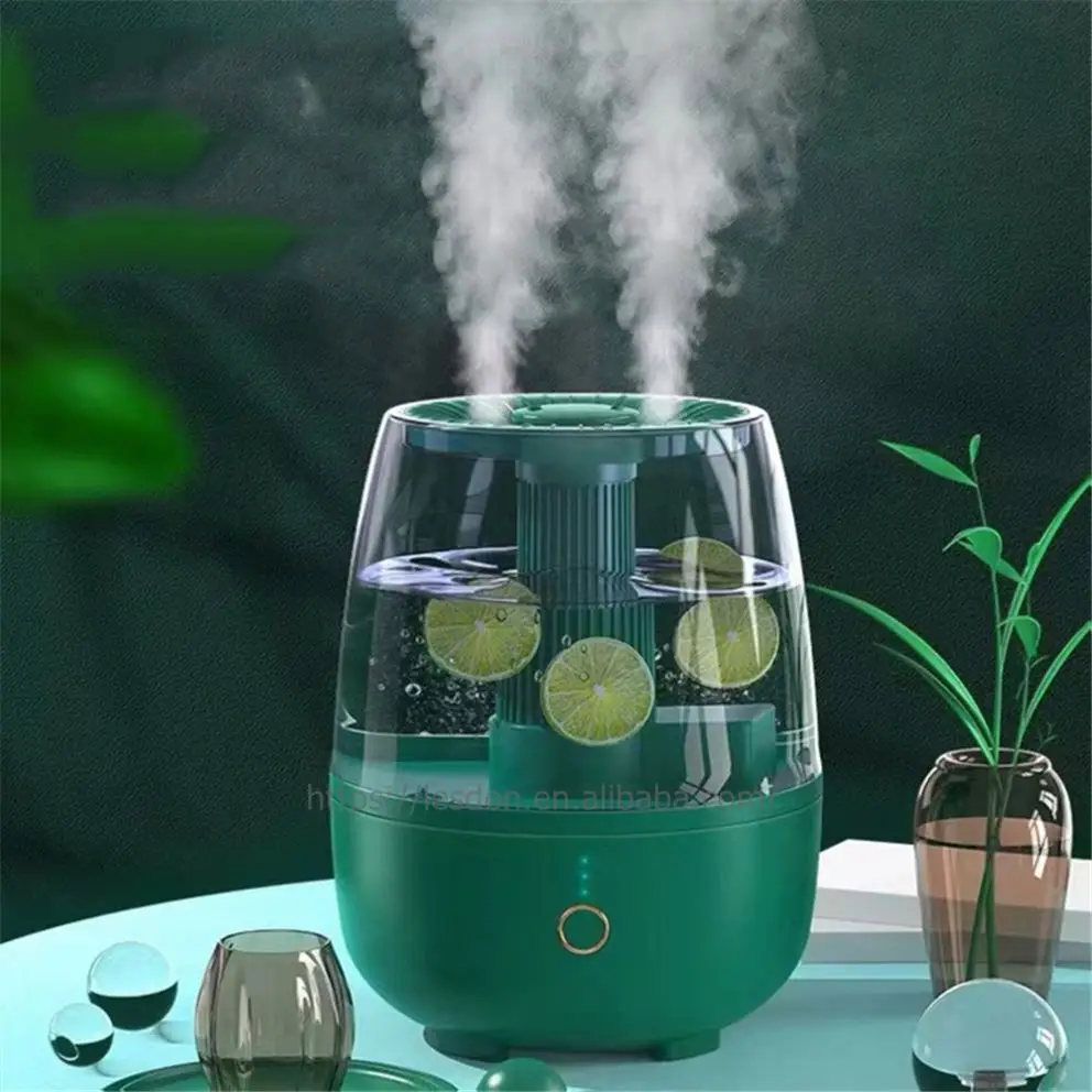 6.5L Dual Spray Humidifier Portable Air Mist Maker H2O Nano Mist  Large Water Tank Home Use Ultrasonic Air Humidifier