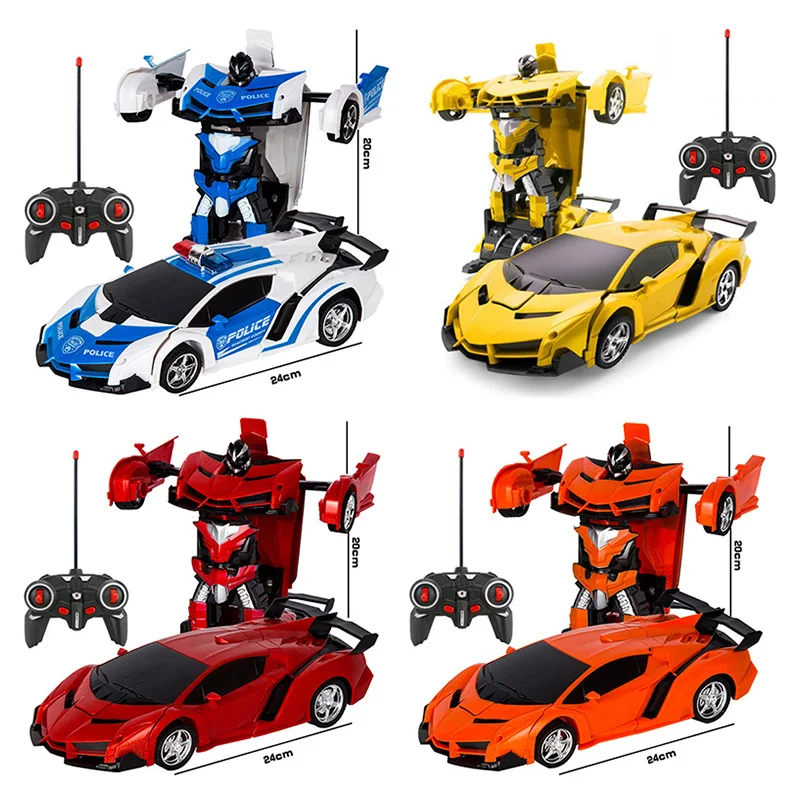 2024 New Remote Control Robot Cars Electric RC Transformation Robots Kids Deformation Christmas Gifts Toy  Car Transform