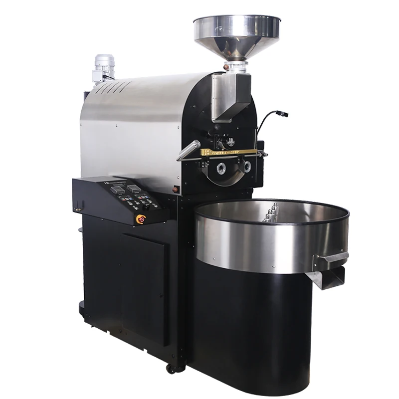 Custom Low Price 6kg Commercial Machine Coffee Roaster Gas Drum Roller Baking Equipment Semi-Hot Air Factory Manufacturer Supply
