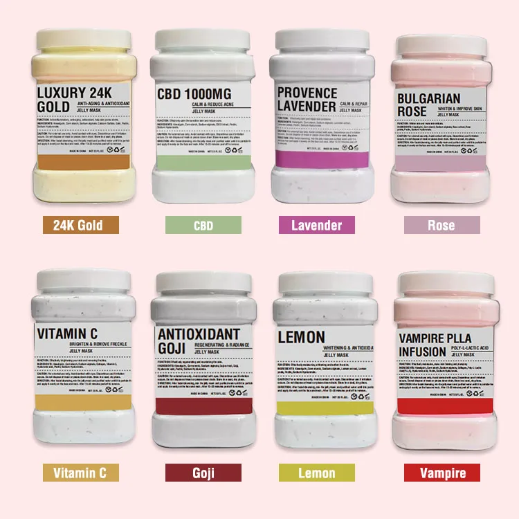 Hot Selling OEM 18 Plus Different Flavor Peel Off Mask Whitening  Hydrating Premium Modeling Mask Spa Jelly  Mask
