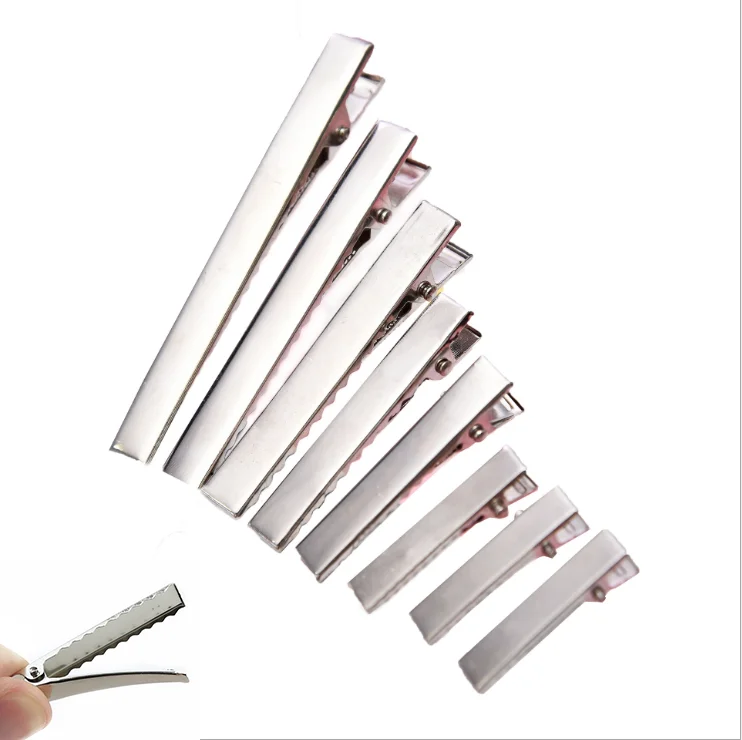 Flat Alligator Hair Clips Metal