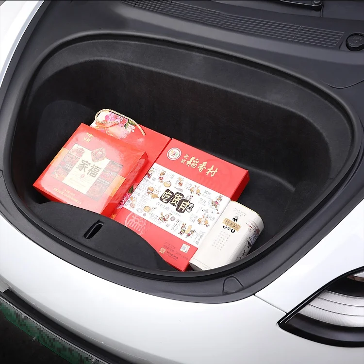Model 3 Accessories Design Black Car Trunk Storage Box for Tesla model 3