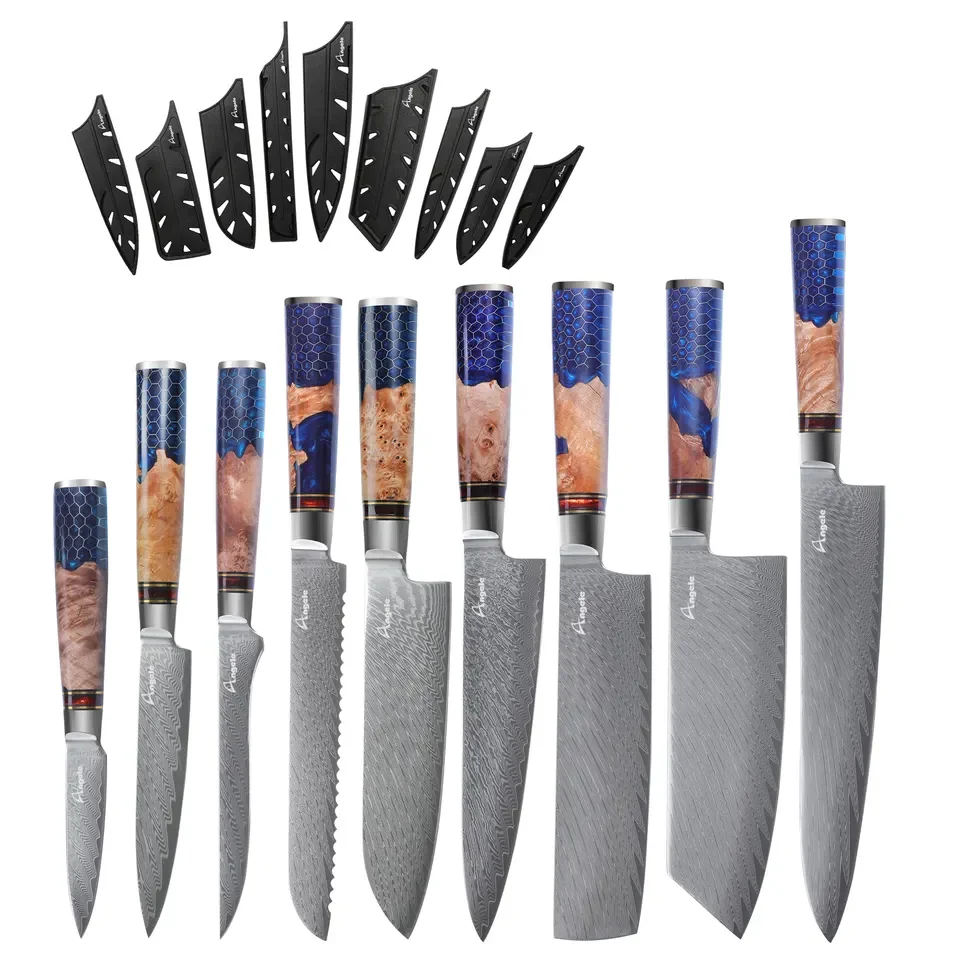 2023 NEW Kitchen Knives Set 3cr13 Blade Stalness Steel Patten Handle steak knife set