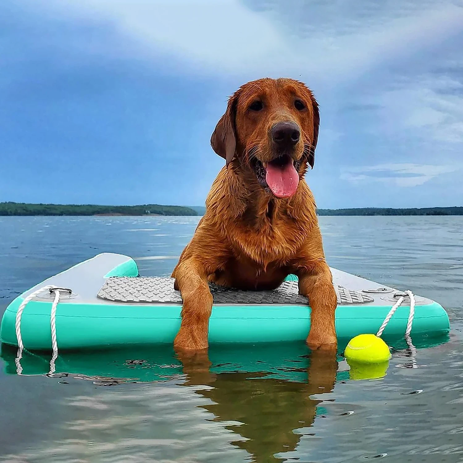 59' Custom Logo Factory Wholesale Inflatable Pet ramp Pet Recreation Dog Pool Ramp For Pool Lakes And Rivers