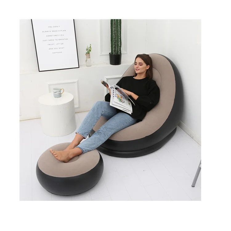 Надувной диван из ПВХ с мягкой спинкой для гостиной