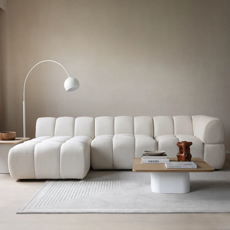 scandinavian furniture nordic sofa set furniture designer big L-shape sectional living room sofas 3 seater modular sofa
