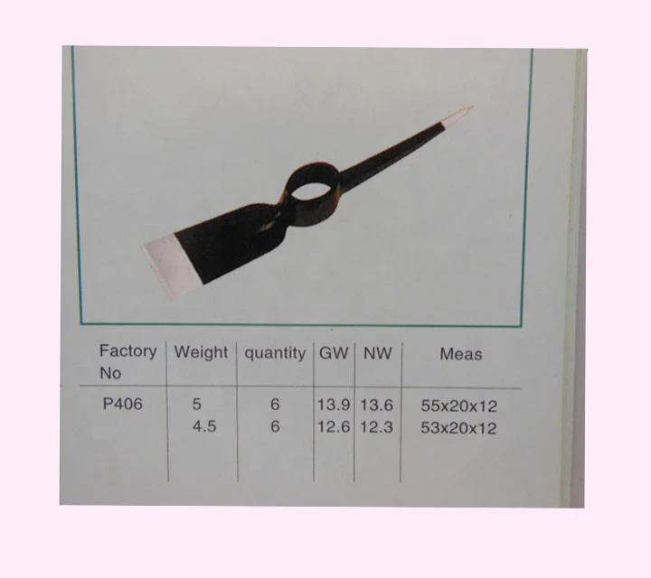 
Garden Tools Forged Railway Steel Pickaxe P406 