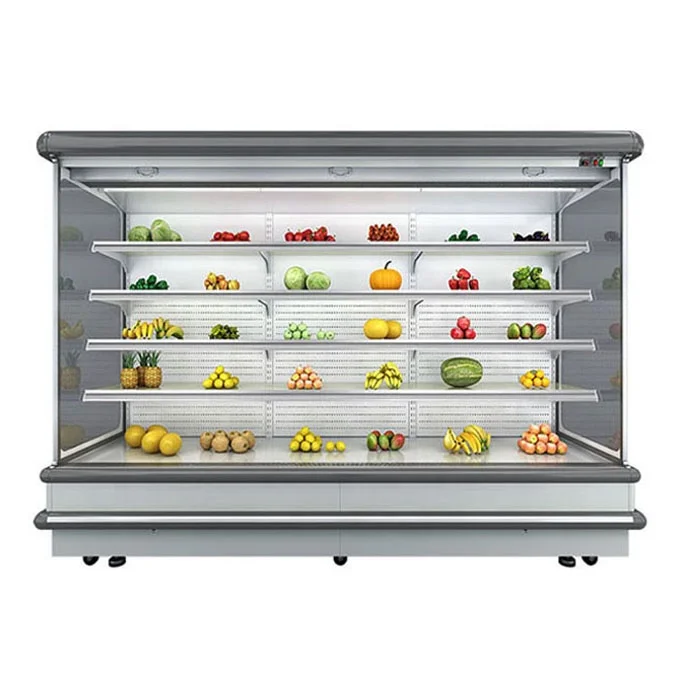 refrigeration commercial display supermarket refrigerator chiller cooler rack for fruits and vegetables store storage