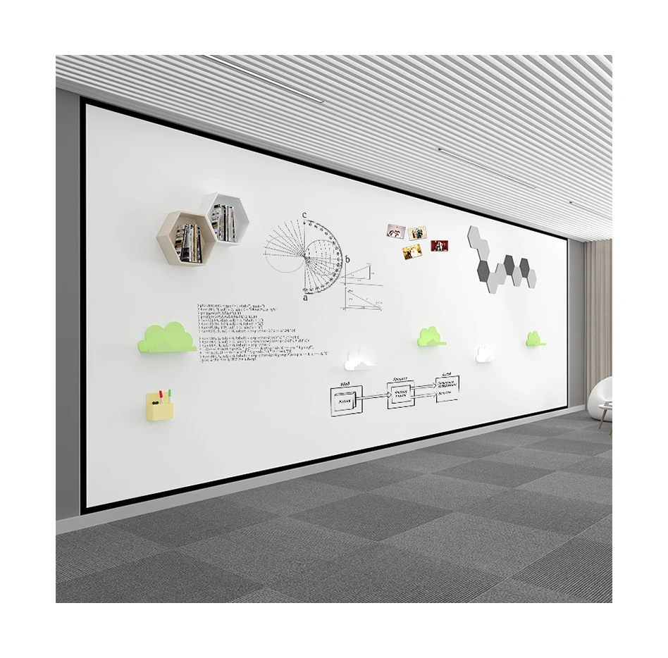 Premium Quality Flexible Iron Back Dry Erase Magnetic Whiteboard Decal For Home Office School Wall