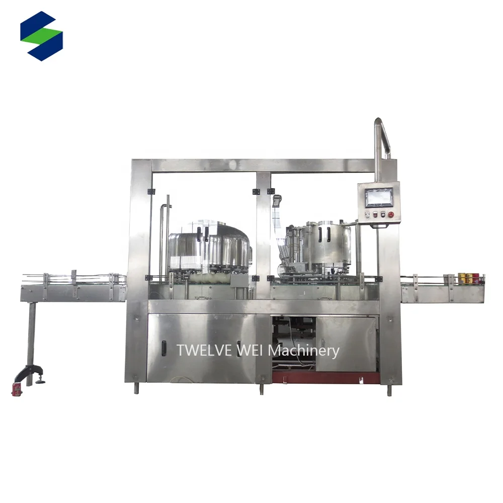 High Speed Automatic 2-in-1 Aluminum Can Beverage Filling Sealing Packaging Machine Juice Making Equipment
