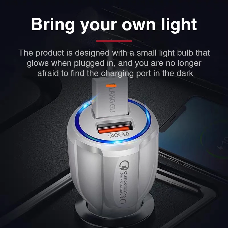 
New Product Car Charger 2020 Hot Sale For Iphone 11 Pro Max Plus Etc ODM&OEM Qi-Certified10W Fast-Charging USB Car Charger 