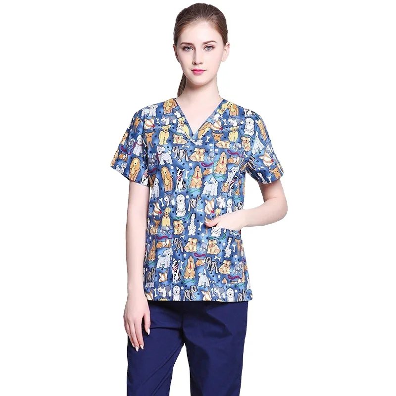 Custom Printing Scrub Suits Doctors Nurses Medical Uniform Beauty Salons Scrub Suits Dental Hospitals Overalls Medical Uniform