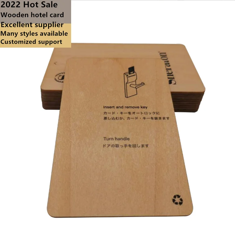 Eco-friendly Recyclable Rfid Nfc Wood Business Card Door Lock System Card