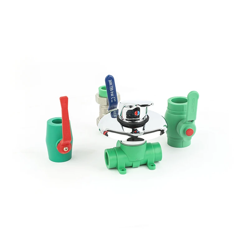 Deso PPR Stop Valve Ppr Gate Valve Plastic Manifold Stop Valve 1/2 With Iron Hand Wheel