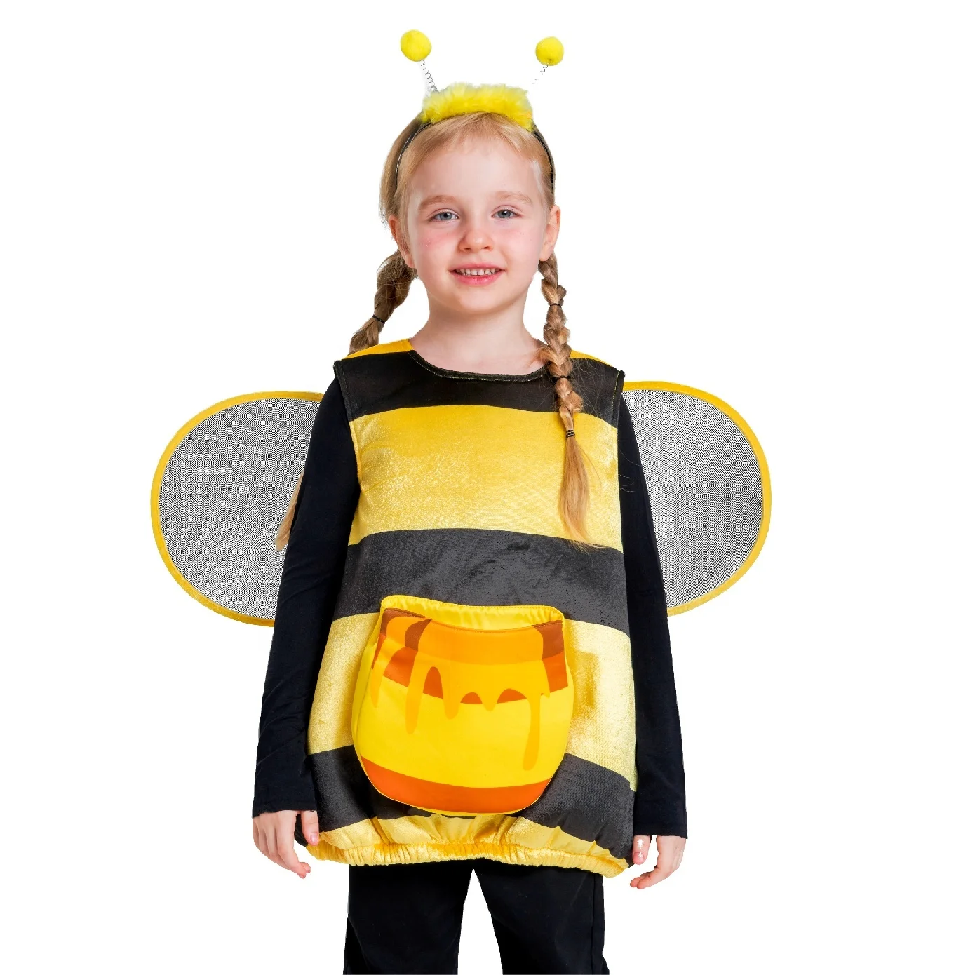 ArtCreativity Bee Costume for Kids, Honeybee Costume Set with 1 Pair of Wings and Antenna Headband, Cute Halloween Costume for G
