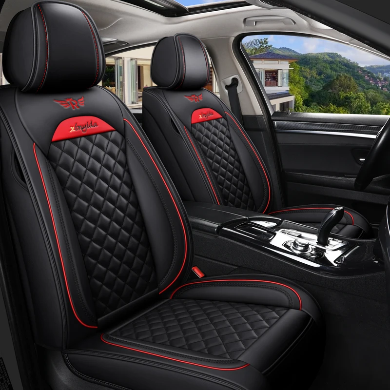 Custom Sports PVC Leather Full Set Comfortable Universal Cartoon Car Seat Cover For Vehicles