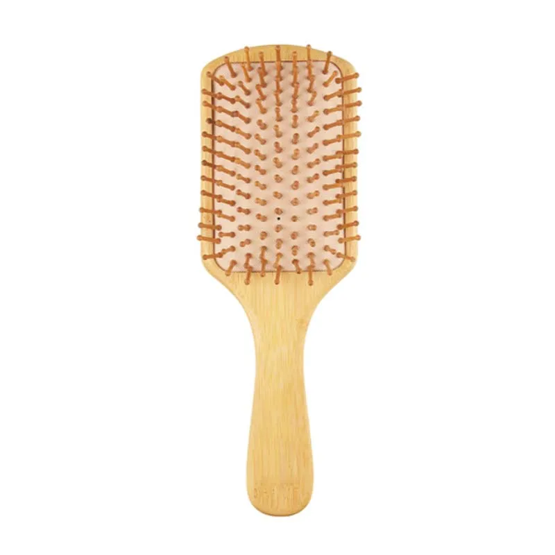 Free Sample Quality Custom Logo Bamboo Hair Brush Eco Friendly Wood Bamboo Detangling Paddle Hair Brush