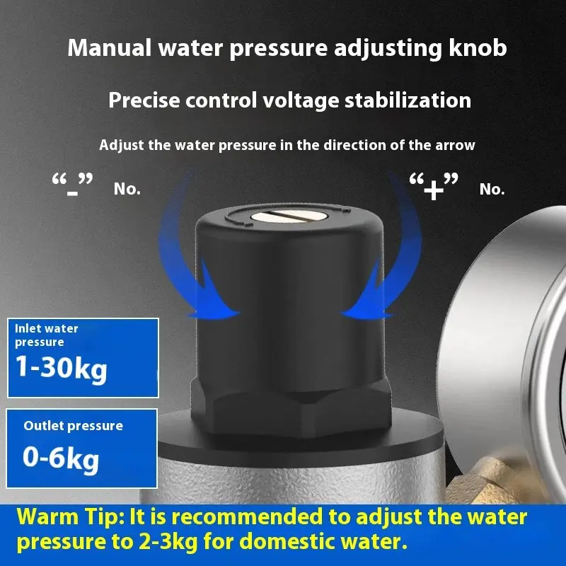 Hot Sale Adjustable Manual Water Pressure Regulator with Gauge Pilot Structure brass pressure reducing valve