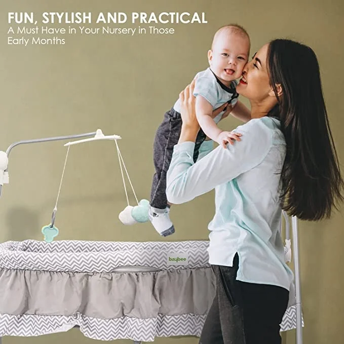 Wholesale  nweborn multifunction  baby sleeping comfortablebassinet music Baby Cot swing Bed crib electric baby cradle