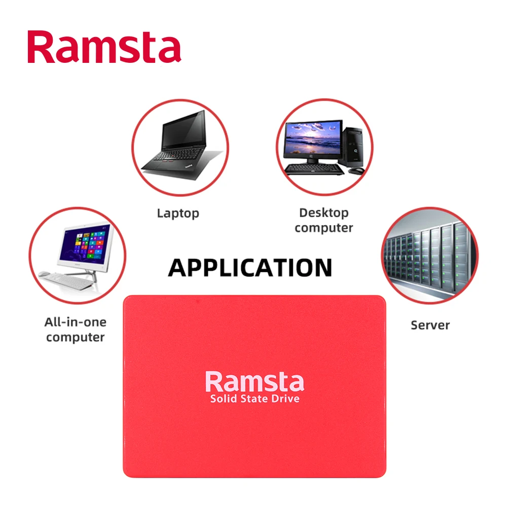 Ramsta Накопитель SSD внутренний жесткий диск 2 5 дюймов 128 ГБ 256 512 1 ТБ для ноутбука Восстановленное